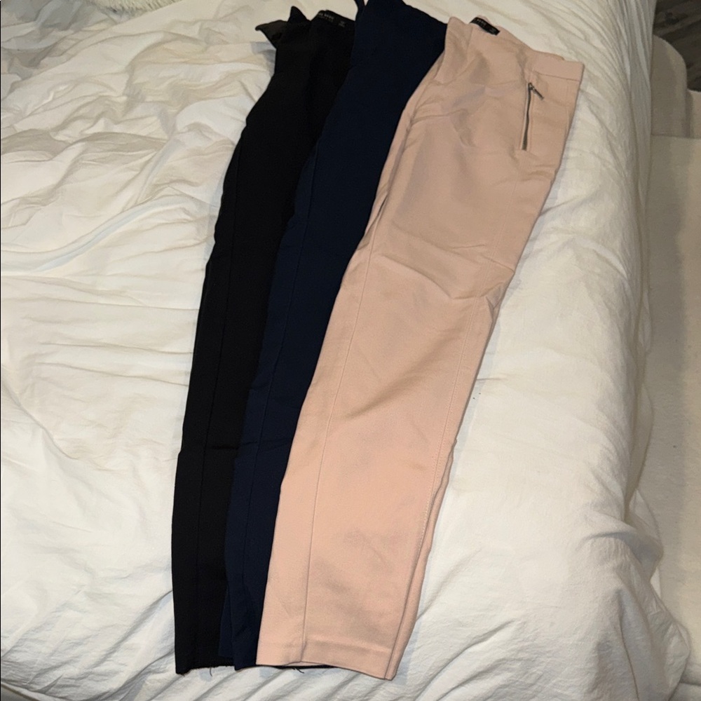 Black, Navy, and Pink Pants Set- Zara size XS